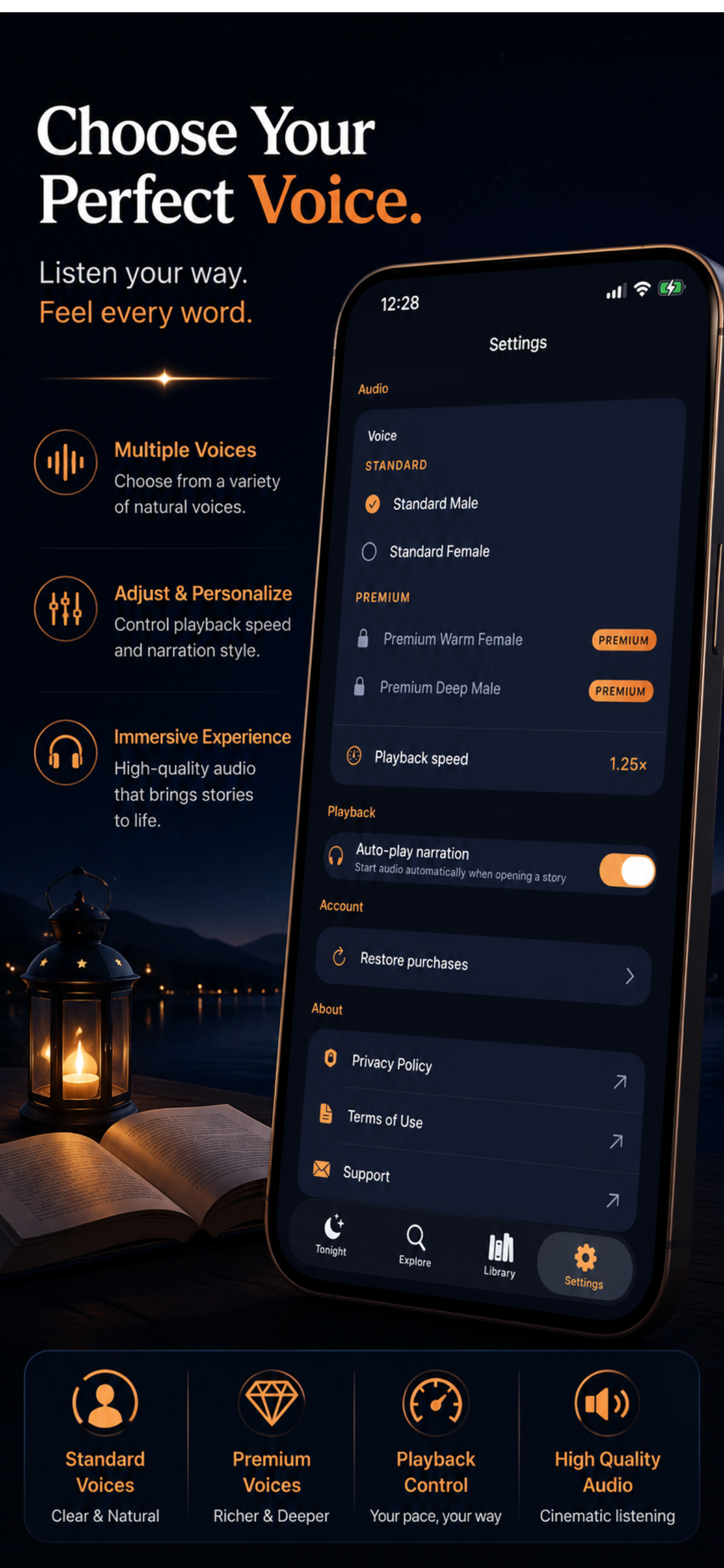 Choosing a narration voice